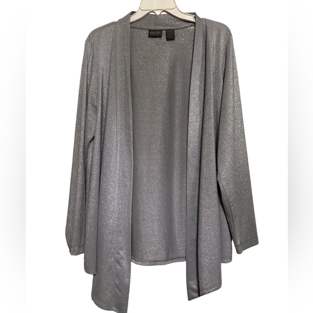 Silver shimmer lightweight cardigan size L
